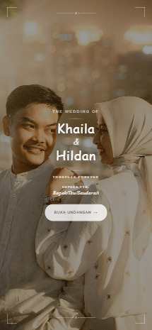 Undangan digital Hildan & Lala — template Serene Glow