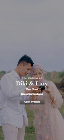 Undangan digital Diki & Lury — template Aruna Series
