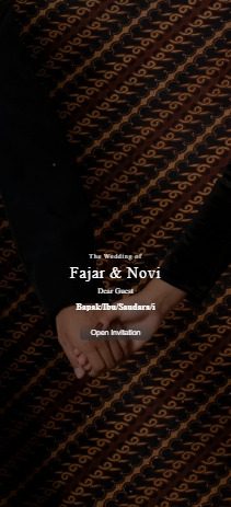 Undangan digital Fajar & Novi — template Aruna Series