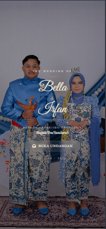 Undangan digital Bella & Irfan — template Aura Silver