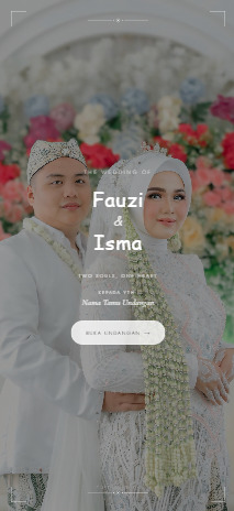 Undangan digital Fauzi & Isma — template Serene Glow